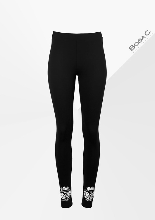 legginsy Bawełniane legginsy czarne BOSA C.