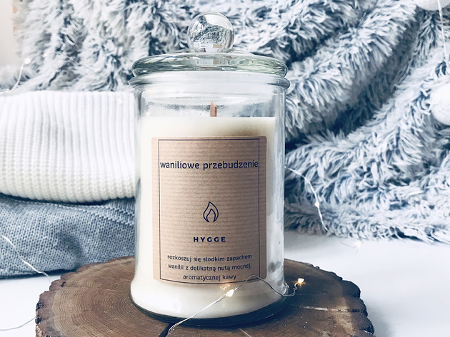 Duża świeca sojowa Waniliowe Przebudzenie MoKa candles