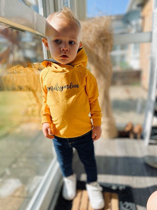 bluzy dla chłopców Bluza z kapturem z dowolnym napisem - handmade