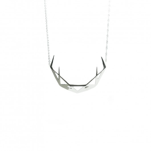 LABEL long / glossy silver necklace Filimoniuk