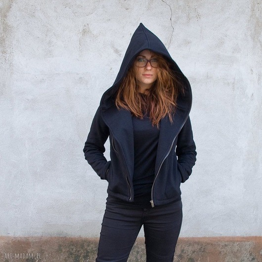 bluza z kapturem damska Bluza damska w stylu remoneski , gotycki styl