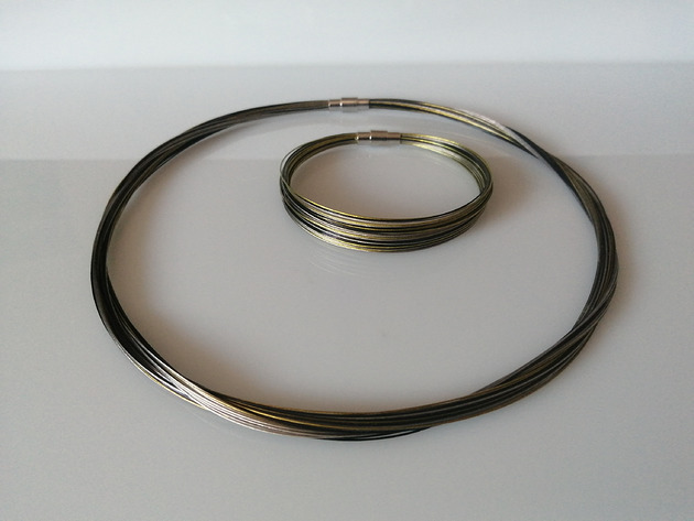 komplet biżuterii Komplet Black Gold Silver L