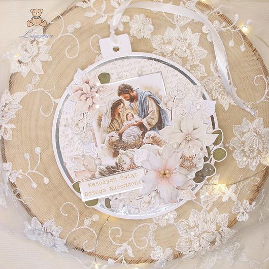 kartki świąteczne Kartka świąteczna bombka, zawieszka na Boże Narodzenie 6 GOTOWA