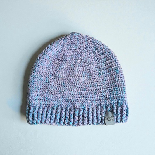 czapki damskie Pastelowa czapka handmade z wełną merino