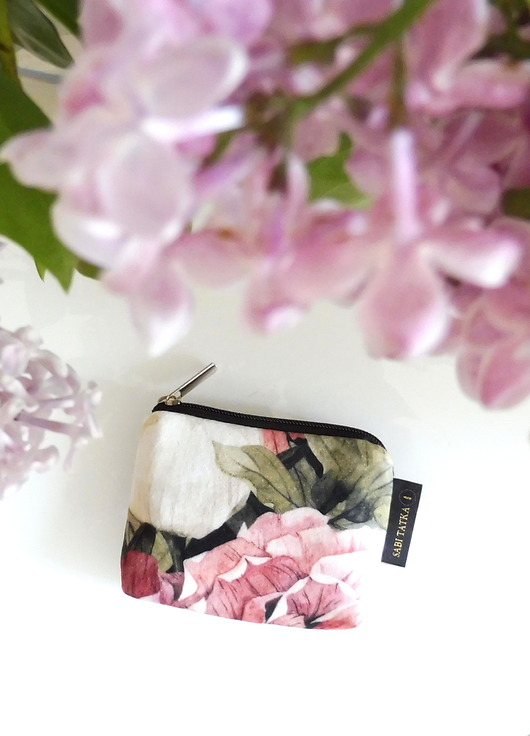 portfele damskie Portfel card holder Piwonie