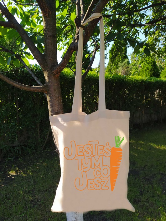 Torba bawełniana z nadrukiem Jesteś tym co jesz ART ORGANIC
