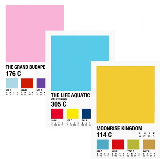 Wes Anderson - Pantone Set - plakaty minimalmill