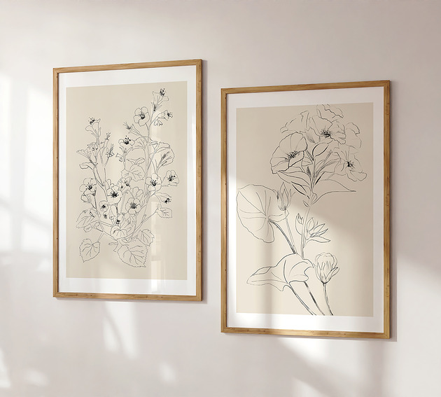 grafiki i ilustracje Rysunki botaniczne 50x70 cm