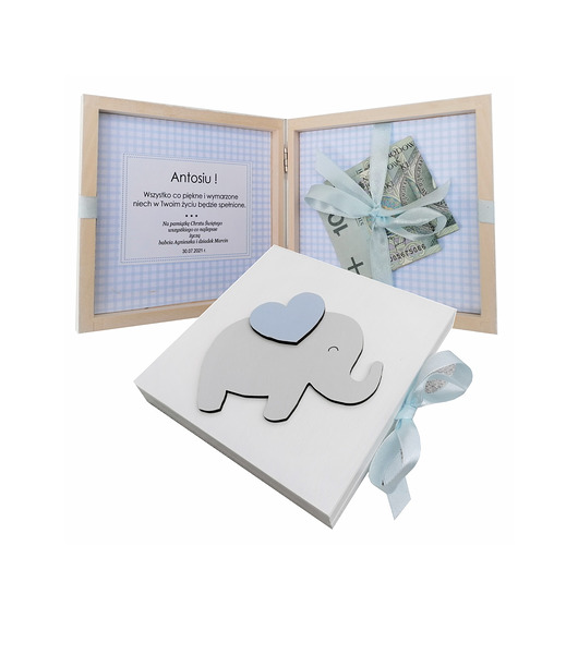 Chrzest - inne Pamiątka Chrztu, pudełko na pieniądze- PP01