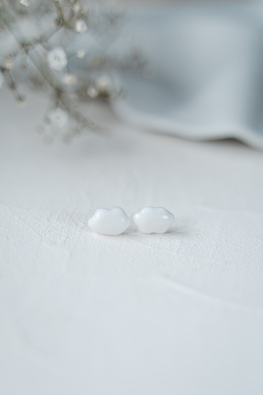 kolczyki ceramiczne Kolczyki porcelanowe CLOUD