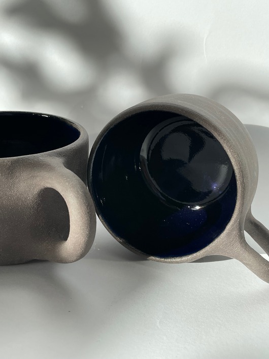 kubki Kubek czarny kobalt 180 ml