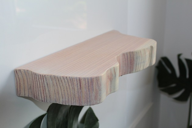 półki Półka ścienna z niewidocznym mocowaniem - wzór numer 3/biały