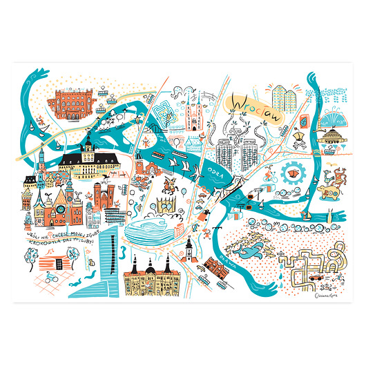 plakaty Plakat A4 Wrocław Panorama