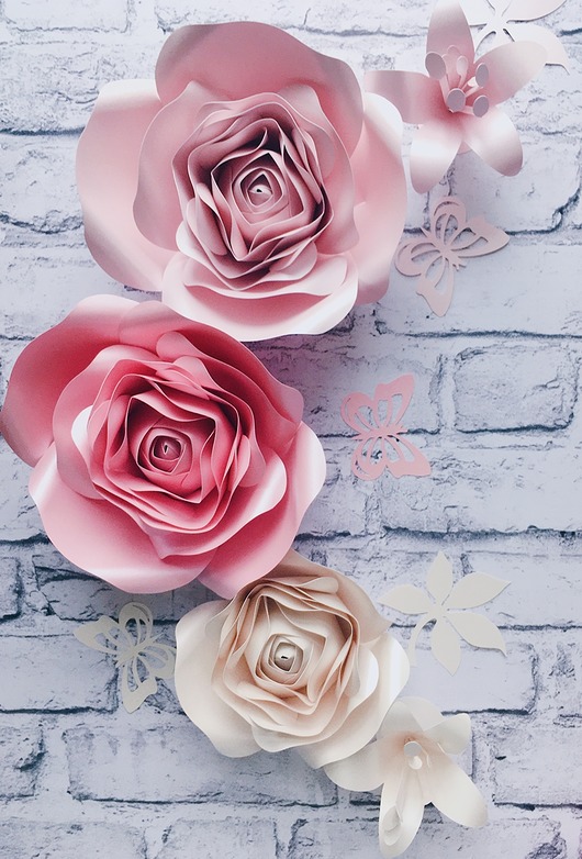 naklejki ścienne do pokoju dziecka Kwiaty na ścianę - kompozycja do pokoju dziecka