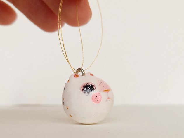 dodatki - różne Miniaturowa Główka Kotka - Zawieszka