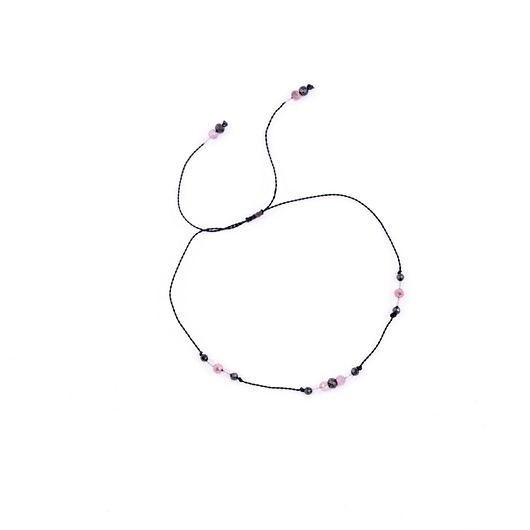 bransoletki ceramiczne Rubin/Spinel/Kryształ górski - bransoletka z kamieni naturalnych na jedwabnej