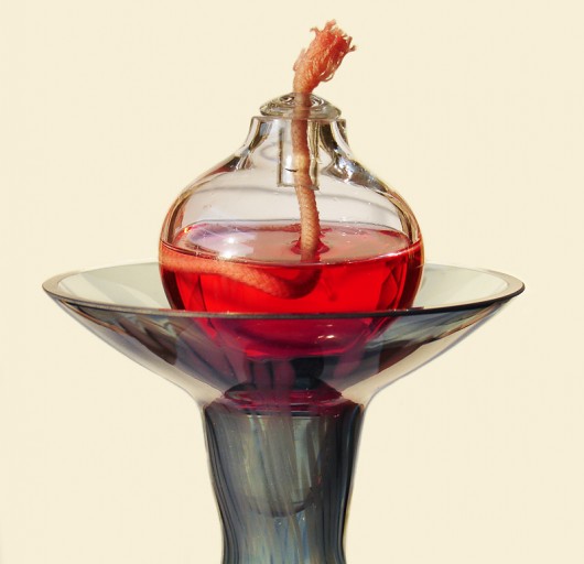 świecznik na olejki   SZLACHETNE SZAROŚCI Borowska Glass Design