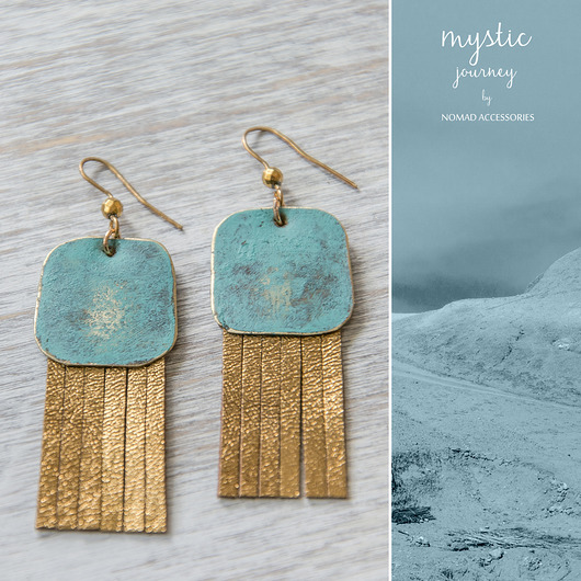 MYSTIC JOURNEY kolczyki z mosiądzu PATYNA NOMAD ACCESSORIES