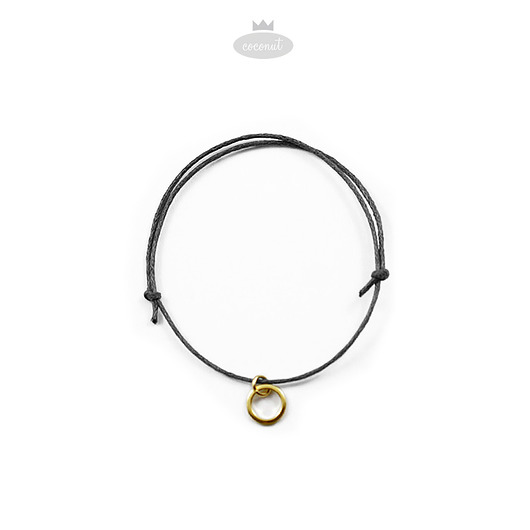 KARMA - bransoletka złocona 16kt złotem - czarna COCONUT