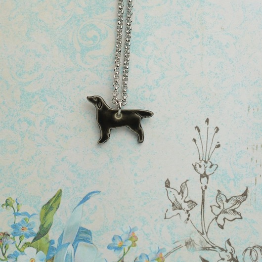 Flat coated retriever mini zawieszka- ceramika Dorca