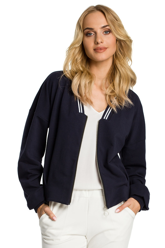 Bluza z zamkiem-granatowa(M-347) MOE