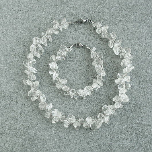 komplet biżuterii Kryształ górski komplet biżuterii