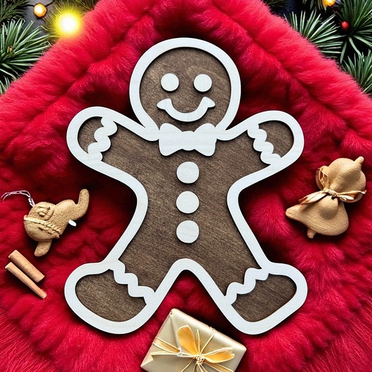 dekoracje świąteczne Piernikowy Ludzik rekwizyt do zdjęć ozdoba na Święta Bożego Narodzenia