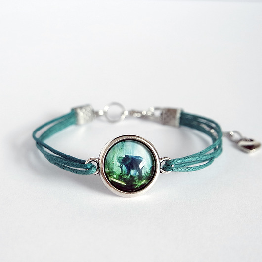 bransoletki na sznurku Bransoletka - Słoń - morska, sznurki