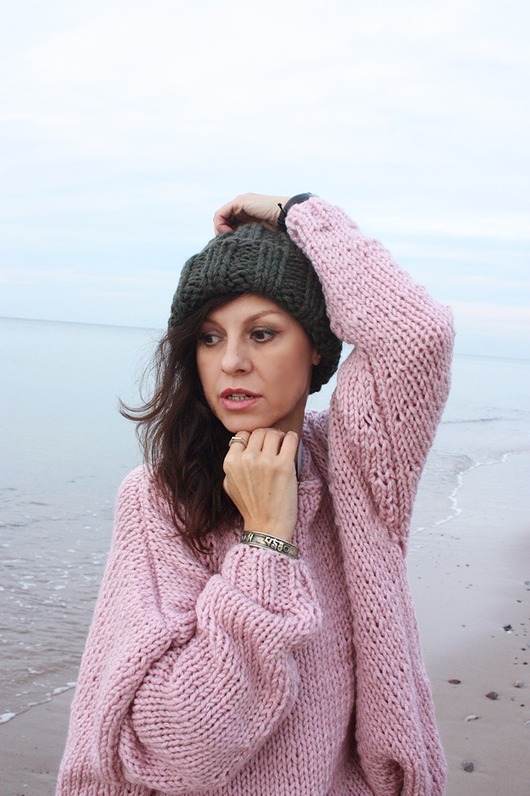 czapki damskie Czapka  beanie wełna peruwiańska alpaka zieleń