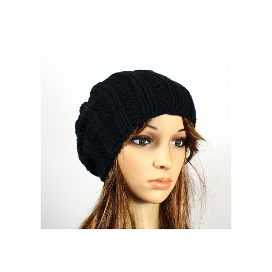 czapki damskie Czapka czarna - unisex