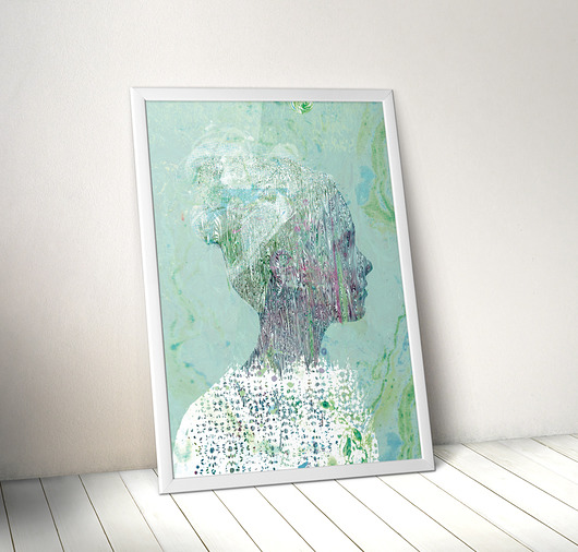 GRAFIKA 50x70 miętowa Anita Tomala