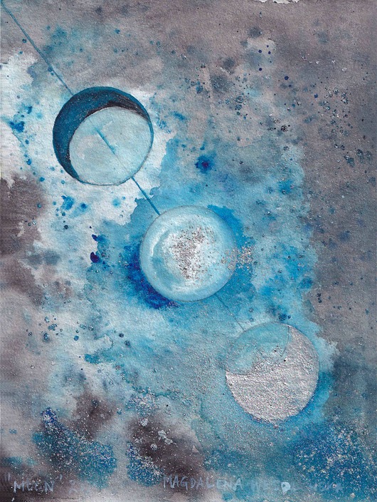 grafiki i ilustracje Srebrne Fazy Księżyca - Silver Moon