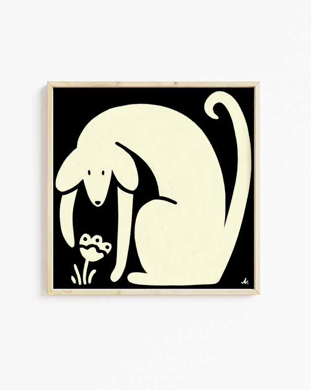 grafiki i ilustracje Flower dog