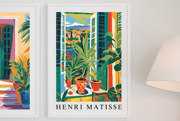 grafiki i ilustracje PLAKAT  St Tropez, Matisse obraz, kolorowa dekoracja ścienna