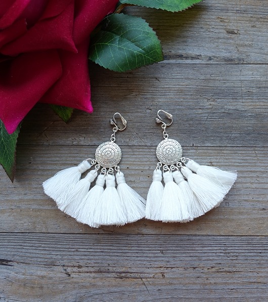 Boho Love -klipsy z chwostami Mró Soutache
