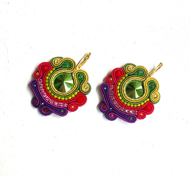 kolczyki soutache Sutaszowe kolczyki AGUEDA