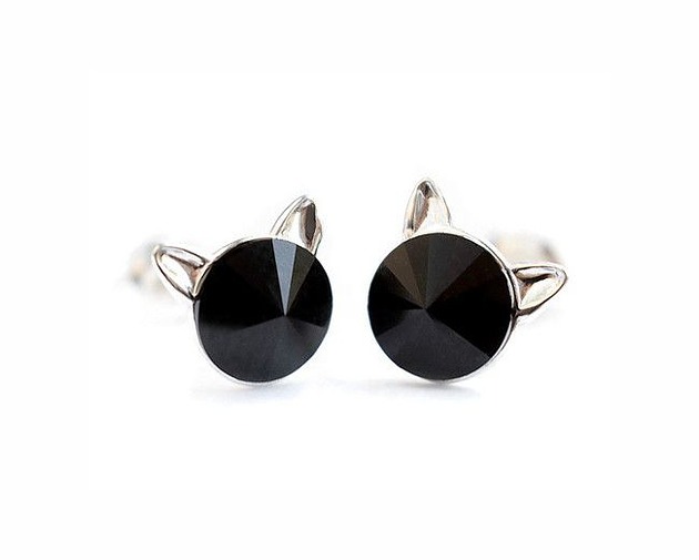 kolczyki swarovski Koty! kolczyki - kryształy Swarovski-Mama Gi (mniejsze)