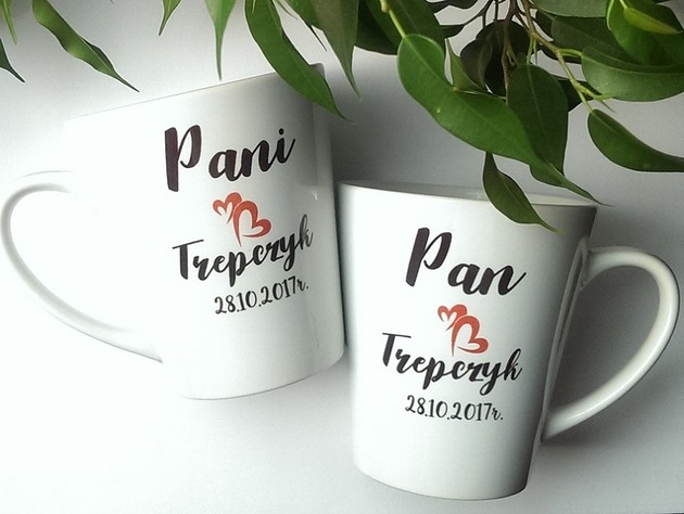 KUBKI ŚLUBNE LATTE Pan&Pani FarrowDesign