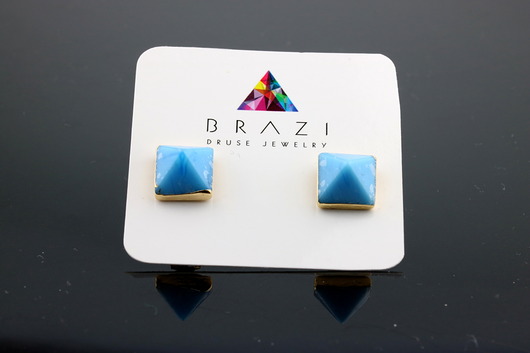 BRAZI EARRINGS Turkus Brazi Druse Jewelry