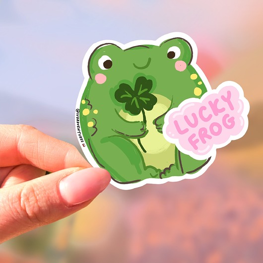 naklejki i wlepy Naklejka Żabka Koniczynka