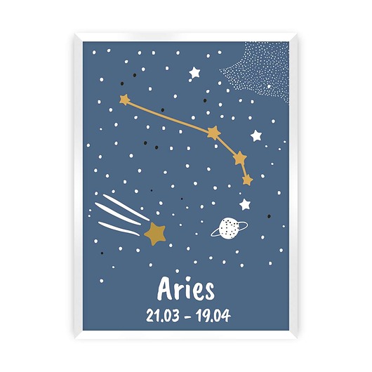obrazy i plakaty do pokoju dziecięcego Obrazek Zodiac Aries 30x40