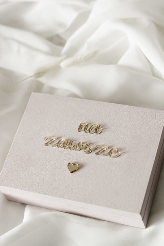 obrączki ślubne Pudełko na obrączki dirty pink