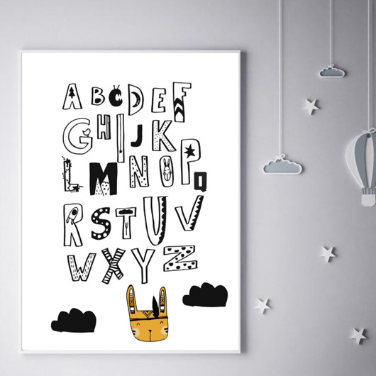  alfabet skandynawski plakat  edukacyjny Plakatowka