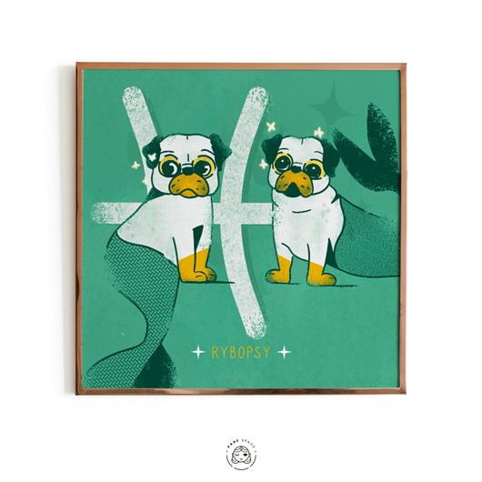 plakaty Plakat Znaki Zmopsiaku - Rybopsy (ryby)
