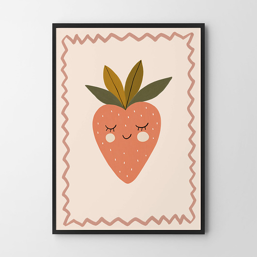 obrazy i plakaty do pokoju dziecięcego Truskawka - plakat dla dzieci pokój dziecka
