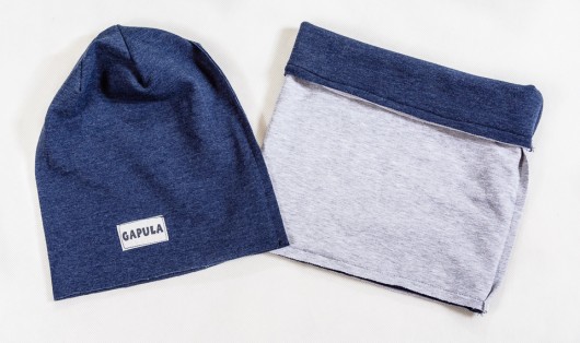 JESIENNY dwustronny kominek - jeans-szary Gapula