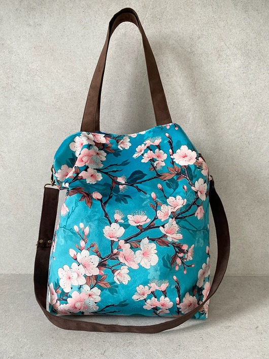 torby XXL Torba na ramię XXL - print kwitnąca wiśnia