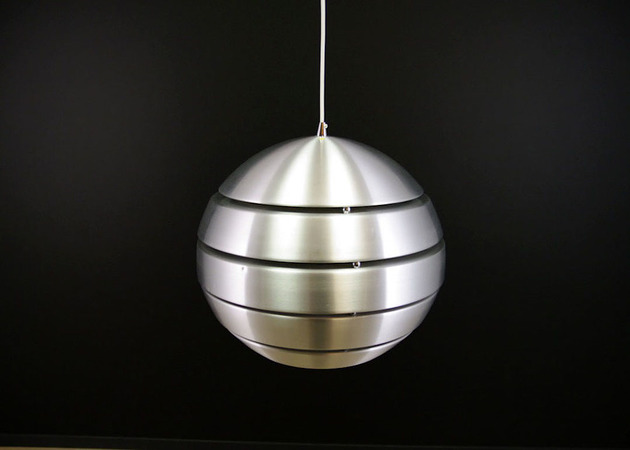 lampy wiszące Lampa wisząca srebrna, duński design, lata 60