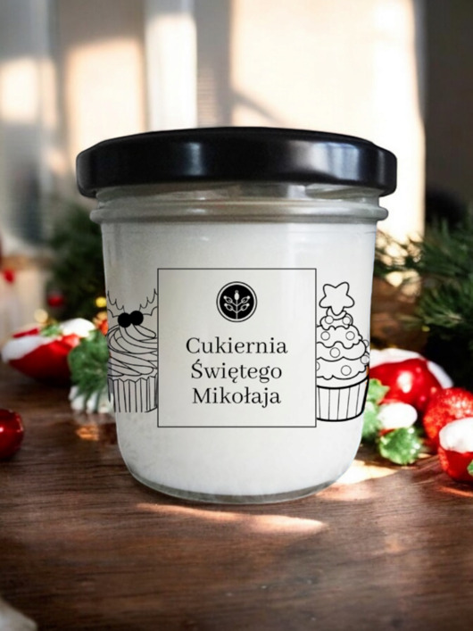 świece zapachowe Świeca sojowa Cukiernia Świętego Mikołaja 120 ml