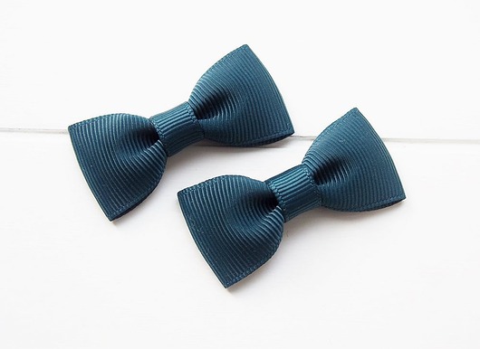 ozdoby do włosów dla dzieci Spinki do włosów zielone kokardki classic bows